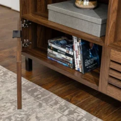 Visconti Boho Slat Door Storage Console TV Stand For TVs Up To 80" - Saracina Home 22 Visconti Boho Slat Door Storage Console TV Stand For TVs Up To 80" - Saracina Home -HOMCOM Shop GUEST ddc8ff38 5a70 449a b9be 6f99187bf9b4