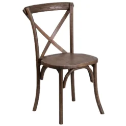 Merrick Lane Davisburg Stackable Wooden Cross Back Bistro Dining Chair -HOMCOM Shop GUEST de626bd2 2111 4b94 b10c 2c7907ab344a