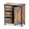 Laurel Wood 3 Drawer Cabinet Gray/Brown - Baxton Studio -HOMCOM Shop GUEST de85fc18 d685 4bda acf6 51c69317cfb2