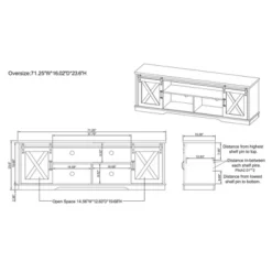2pc Clander TV Stand And Bookcase Tower Set Vintage Gray Oak - HOMES: Inside + Out 34 2pc Clander TV Stand And Bookcase Tower Set Vintage Gray Oak - HOMES: Inside + Out -HOMCOM Shop GUEST df14e20e 68a6 41fb 8362 aed08eb3179f