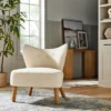 Sculpted Faux Shearling Accent Chair Cream - Threshold™ Designed With Studio McGee -HOMCOM Shop GUEST df4a2249 8466 4129 b681 598b7c861a38
