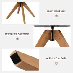 Costway Modern 360 Degree Swivel Accent Chair W/ Linen Fabric & High-density Sponge Yellow/Brown/White/Grey/Red 17 Costway Modern 360 Degree Swivel Accent Chair W/ Linen Fabric & High-density Sponge Yellow/Brown/White/Grey/Red -HOMCOM Shop GUEST e06a2368 f03d 4bf9 9541 439a7038e025