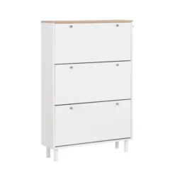 Narrow Design Shoe Cabinet With 3 Flip Drawers, 3 Hooks And Adjustable Panels - ModernLuxe 13 Narrow Design Shoe Cabinet With 3 Flip Drawers, 3 Hooks And Adjustable Panels - ModernLuxe -HOMCOM Shop GUEST e0a4db73 4546 426b 9036 b65c6c1227b7