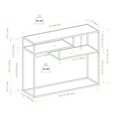 Modern 3 Tier Console Table - Saracina Home 10 Modern 3 Tier Console Table - Saracina Home - Image 8