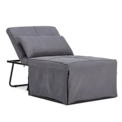JOMEED CC70 4-in-1 Multi Function Folding Single Sofa Convertible Sleeper Bed With Retractable Footrest And 5 Level Adjustable Backrest, Gray 8 JOMEED CC70 4-in-1 Multi Function Folding Single Sofa Convertible Sleeper Bed With Retractable Footrest And 5 Level Adjustable Backrest, Gray -HOMCOM Shop GUEST e185879b 78dc 4443 a066 8c13b1c7a7a7