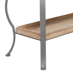 Rustic Metal Console Table With Shelves Brown - Olivia & May -HOMCOM Shop GUEST e19a0dbe 6d64 4cd5 b002 00afec0e3b9b