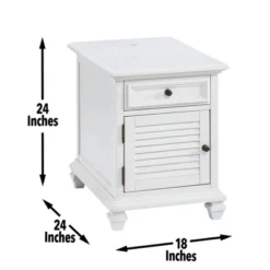 Charlestown Storage End Table With USB White - Steve Silver Co. 13 Charlestown Storage End Table With USB White - Steve Silver Co. -HOMCOM Shop GUEST e201187d 8b8b 49b1 89f3 6e5a6ee57811