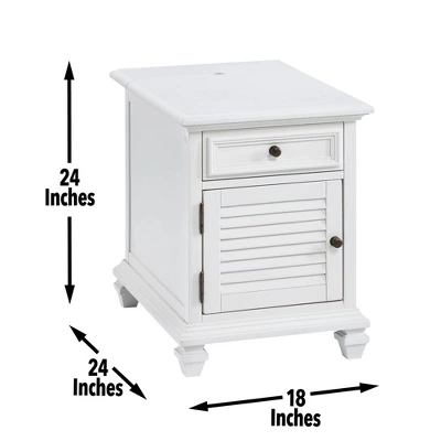 Charlestown Storage End Table With USB White - Steve Silver Co. 8 Charlestown Storage End Table With USB White - Steve Silver Co. - Image 6