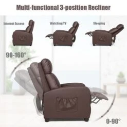Recliner Massage Chair, Ergonomic Adjustable Single Sofa With Padded Seat BlackBrownGray 15 Recliner Massage Chair, Ergonomic Adjustable Single Sofa With Padded Seat BlackBrownGray -HOMCOM Shop GUEST e23c8f03 a852 4e71 a84b 3cdabddad656