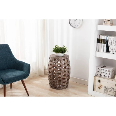 26" Hampton Side Table Weathered Walnut - Boraam 12 26" Hampton Side Table Weathered Walnut - Boraam - Image 10