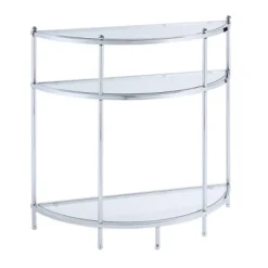 Royal Crest Entryway Table Chrome/Glass - Breighton Home -HOMCOM Shop GUEST e3494f95 001a 44b6 8d9b ebfb4d2f33cc