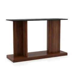 Montreaux Tempered Glass Top Console Table - MiBasics -HOMCOM Shop GUEST e35630c2 7086 4315 bc72 2a27b4c9076c