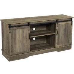 Yaheetech TV Stand Wih Storage, 58" Entertainment Center With Sliding Barn Door -HOMCOM Shop GUEST e43be3f9 a34a 4637 9112 84a402ec00b0