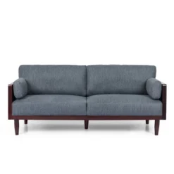 Sofia Mid-Century Modern Upholstered 3 Seater Sofa - Christopher Knight Home -HOMCOM Shop GUEST e651cc93 36b5 44e1 b5a4 708b166682a1
