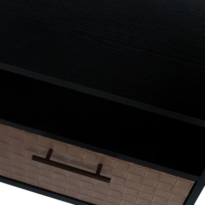 Arina Leatherette With Bands Weaving Vision End & Side Tables With Storage And Upper Layer -Maison Boucle 9 Arina Leatherette With Bands Weaving Vision End & Side Tables With Storage And Upper Layer -Maison Boucle - Image 7