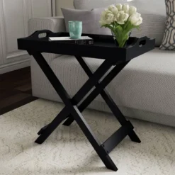 End Table With Removable Tray Top Black - Yorkshire Home -HOMCOM Shop GUEST e74e80ac a45d 44e1 a326 003aeb4d972a