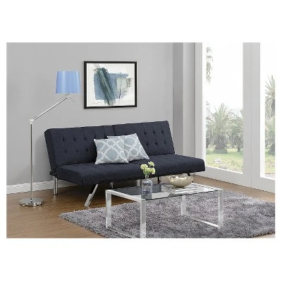 Eve Velvet Upholstered Convertible Futon - Room & Joy 8 Eve Velvet Upholstered Convertible Futon - Room & Joy - Image 6