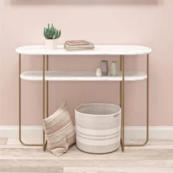 Athena Console Table White Marble - Novogratz -HOMCOM Shop GUEST e8781600 03ba 4dc1 842b 08168ebb829f