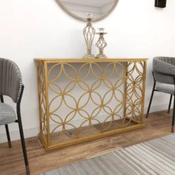 Rectangular Traditional Modern Metal Console Table Gold - Olivia & May 27 Rectangular Traditional Modern Metal Console Table Gold - Olivia & May -HOMCOM Shop GUEST e884a52a 931a 40db be66 d37497e39650