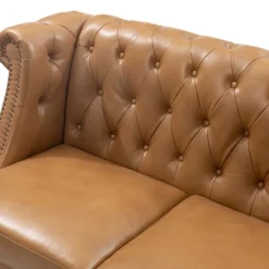 Pablo 81.5" Wide 81.5" Wide Chesterfield Tufted Genuine Wing Back Leather Sofa For Living Room-A+B | ARTFUL LIVING DESIGN -HOMCOM Shop GUEST e8a8c428 905d 489b 9cd9 9bfd434002c6