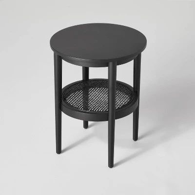 Wood & Cane Round Accent Side Table - Hearth & Hand™ With Magnolia 5 Wood & Cane Round Accent Side Table - Hearth & Hand™ With Magnolia - Image 3
