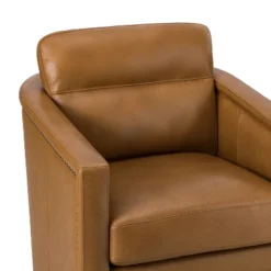 Eulalia 28.74''Wooden Upholstery Wide Genuine Leather Swivel Chair With Swivel Metal Base And Squared Arms | ARTFUL LIVING DESIGN 15 Eulalia 28.74''Wooden Upholstery Wide Genuine Leather Swivel Chair With Swivel Metal Base And Squared Arms | ARTFUL LIVING DESIGN -HOMCOM Shop GUEST ea6e73d5 6bbb 41d5 b9bf 1d6ce6360609