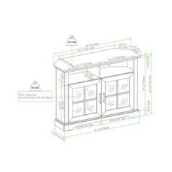 Tasi Traditional Windowpane Corner TV Stand For TVs Up To 50" - Saracina Home -HOMCOM Shop GUEST eaceada6 b1fd 400a bfbc 0eee4448a6ac