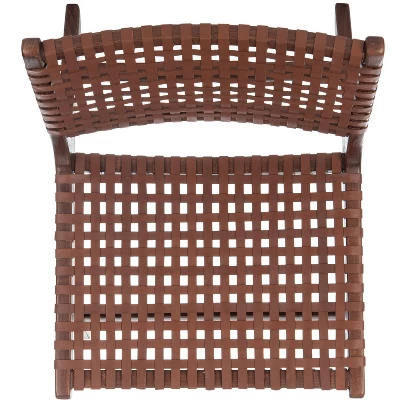 Luna Leather Woven Accent Chair - Safavieh 8 Luna Leather Woven Accent Chair - Safavieh - Image 6