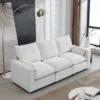 3 Seat Sofa With Removable Cushions And 2 Pillows, Teddy Fabric Upholstered Couch-ModernLuxe -HOMCOM Shop GUEST ed86f84f 1f29 4468 a46f 4ffa61e7c019