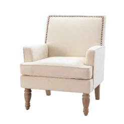 Asiab Wooden Upholstered Armchair | Karat Home -HOMCOM Shop GUEST ed8b9d88 0f4f 4c8e b5fc 78e1dd3fb5af