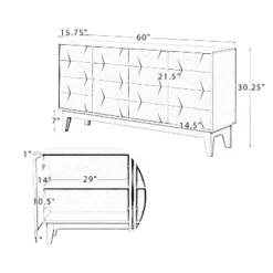 Kamis 60" Morden Storage Sideboard Cabinet With Solid Wood Legs| KARAT HOME 21 Kamis 60" Morden Storage Sideboard Cabinet With Solid Wood Legs| KARAT HOME -HOMCOM Shop GUEST edf4f688 d6da 449f a1ac b58221745546