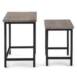 2pc Rhonda Solid Mango Wood Nesting Side Table - Wyndenhall -HOMCOM Shop GUEST ef14bfe3 0329 4447 b97f c19dd1bcfd1d