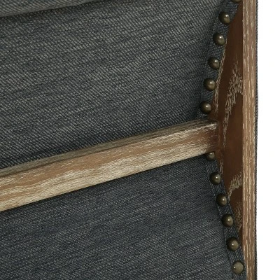 Saragus Chesterfield Tufted 3 Seater Sofa With Nailhead Trim Charcoal/Dark Brown - Christopher Knight Home 9 Saragus Chesterfield Tufted 3 Seater Sofa With Nailhead Trim Charcoal/Dark Brown - Christopher Knight Home - Image 7