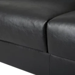 Brockbank Modern Faux Leather 3 Seater Sofa With Pillows - Christopher Knight Home -HOMCOM Shop GUEST ef4118e7 a031 41bb 95ab 3f29a87f4d54