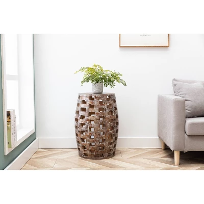 26" Hampton Side Table Weathered Walnut - Boraam 10 26" Hampton Side Table Weathered Walnut - Boraam - Image 8