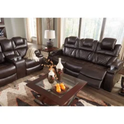 Warnerton Power Recliner Sofa With Adjustable Headrest Chocolate - Signature Design By Ashley -HOMCOM Shop GUEST ef8cdf03 f75a 4c79 a0dc 4a06229a951b