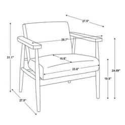 Upholstered Natural Wood Accent Chair - Hearth & Hand™ With Magnolia -HOMCOM Shop GUEST efd29593 c505 45ce 8b88 af9ffc1f09ea