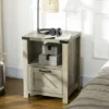 HOMCOM Farmhouse Side Table With 1 Drawer, 1 Open Shelf And Tabletop For Living Room, Set Of 2, Gray Oak -HOMCOM Shop GUEST f149830a 1aa1 42f2 b021 54d8de1a43cc