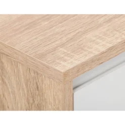 Fort Worth TV Stand For TVs Up To 68" White/Brown Wood Grain - CorLiving -HOMCOM Shop GUEST f2450f71 026b 4151 993d c23e71ccd708