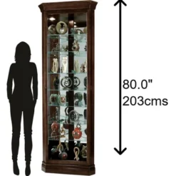 Howard Miller 680484 Howard Miller Dustin Curio Cabinet 680484 Espresso