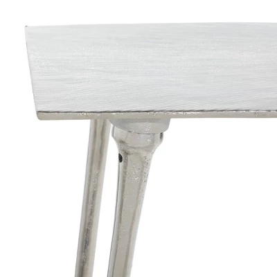 Glam Aluminum Console Table Silver - Olivia & May 6 Glam Aluminum Console Table Silver - Olivia & May - Image 4