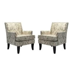 Set Of 2 Sara Upholstered Accent Arm Chair With Nail Head Trim | Karat Home-Stripe Red 33 Set Of 2 Sara Upholstered Accent Arm Chair With Nail Head Trim | Karat Home-Stripe Red -HOMCOM Shop GUEST f2dfea69 b455 4624 95ab 7440e40cb5b9