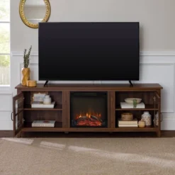 Tasi Transitional Farmhouse Glass Window Pane Door With Electric Fireplace TV Stand For TVs Up To 80" - Saracina Home -HOMCOM Shop GUEST f311f96d d499 42c9 8cd1 6739a79235a7