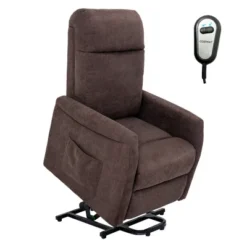 Costway Power Lift Recliner Chair For Elderly Living Room Chair W/ Remote Control GreyBrown -HOMCOM Shop GUEST f35c86a9 a6cf 4894 9ac1 0f7efcb3f3b0