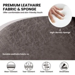 Costway 360degreesSwivel Accent Chair Modern Leathaire Armchair With Beech Wood Legs Brown -HOMCOM Shop GUEST f3b89cdb 4b1b 46e8 9b63 7703ae092076