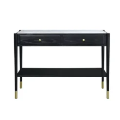 Atalia Sofa Table Marble/Black - Acme Furniture