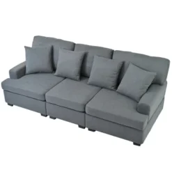 Modern Upholstered 3-Seat Sofa With 4 Pillows-ModernLuxe -HOMCOM Shop GUEST f410180a ced8 4096 be04 060b39076f78