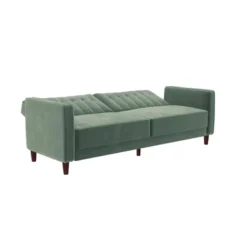 Pin Tufted Velvet Transitional Futon - Room & Joy -HOMCOM Shop GUEST f420c243 8928 454e 8bfb e8e3539244f5