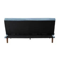 76" Yolandi Futon Teal Velvet/Dark Walnut Finish - Acme Furniture -HOMCOM Shop GUEST f4dad4d9 e711 45af 9c96 cb53f94ac9f6