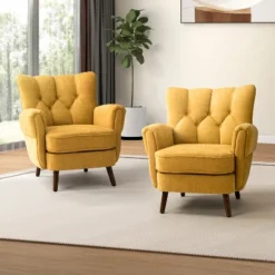 Dittmar Mid Century Club Chair With Wingback And Button-tufted Design | ARTFUL LIVING DESIGN -HOMCOM Shop GUEST f4de88d6 2568 4b74 b90f 44e565c3cf3b